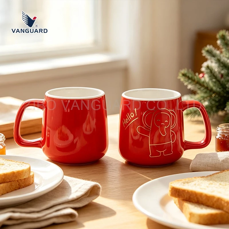 red cartoon ceramic mug red cartoon ceramic mug